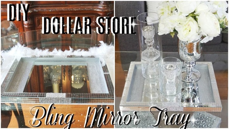 DIY DOLLAR STORE GLAM MIRROR DISPLAY TRAY | DIY HOME DECOR IDEA | PETALISBLESS