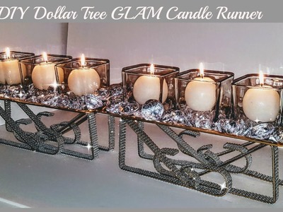 DIY Dollar Tree GLAM Candle Runner - Easy Diy - DIY Centerpiece