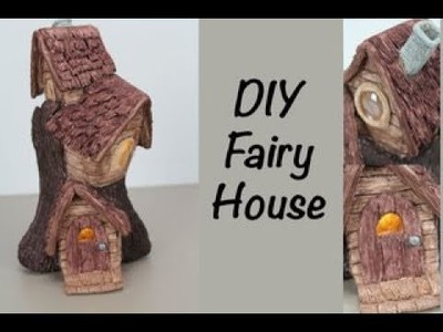 DIY  Fairy Houses in a Tree Stump