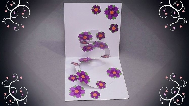 DIY Flower Pop up Card for Mother's Day | Handmade Greeting Card for Mom