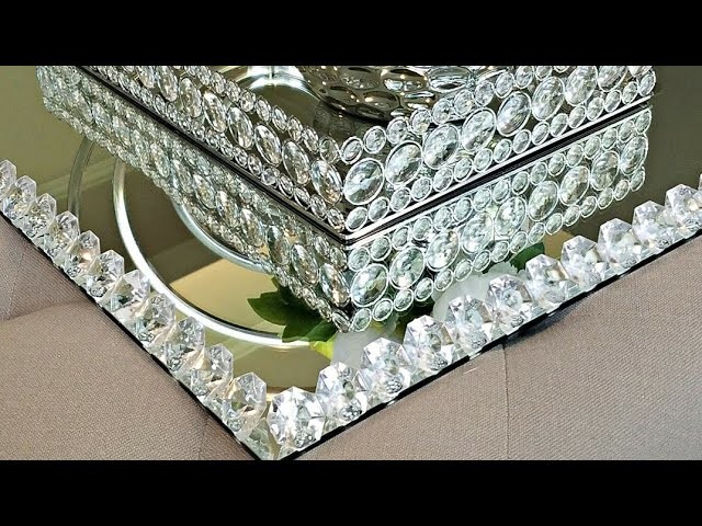 DIY.How To Make a Large Mirrored Tray | GreenCrystalRose At Home