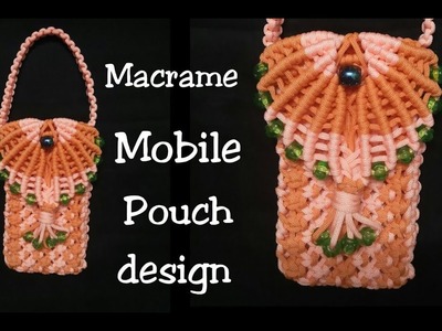 DIY Macrame Mobile Pouch Bag Making step by step