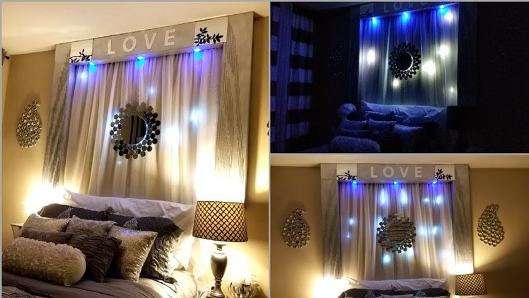 Diy Over the Bed Wall Decor With Lightings| Wall Decorating Ideas for Bedrooms!