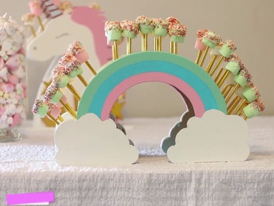 DIY Rainbow and Unicorn Cake Pop Stand