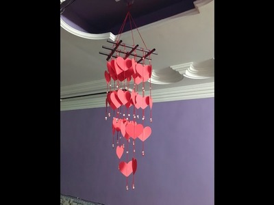 DIY Simple and Easy Home Decoration - Handmade Hanging Hearts Decor