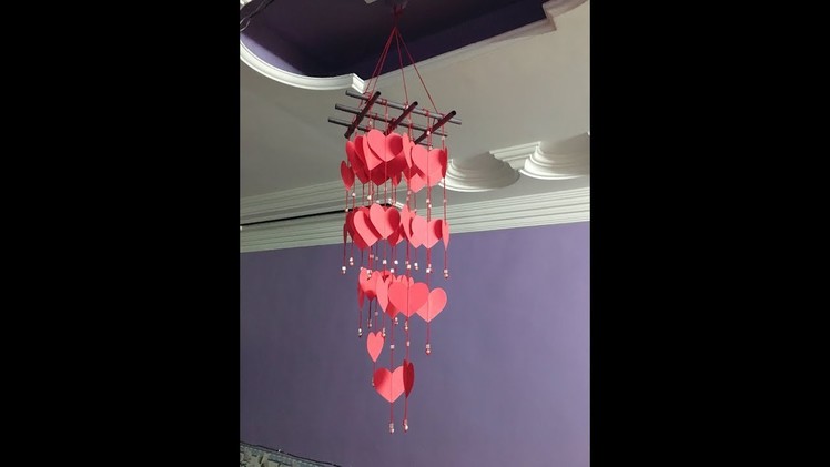 DIY Simple and Easy Home Decoration - Handmade Hanging Hearts Decor