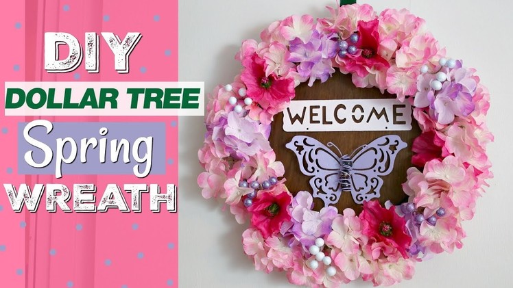 ????????DIY Spring Dollar Tree Wreath | Cute Pink Dollar Tree Wreath | Dollar Tree Spring Decor