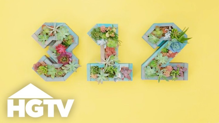 DIY Succulent House Number Boxes - Way to Grow - HGTV