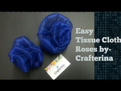 DIY Tissue fabric flower tutorial | Easy Flower making tutorial| best out of waste | Recycle