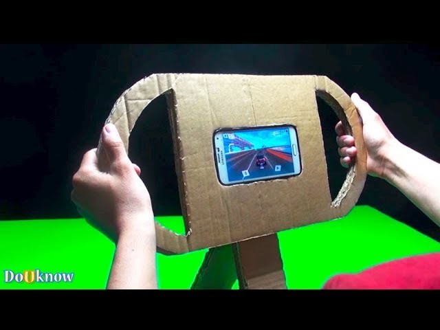DIY Video, Make a Gaming Steering Wheel From Cardboard For Smartphones.
