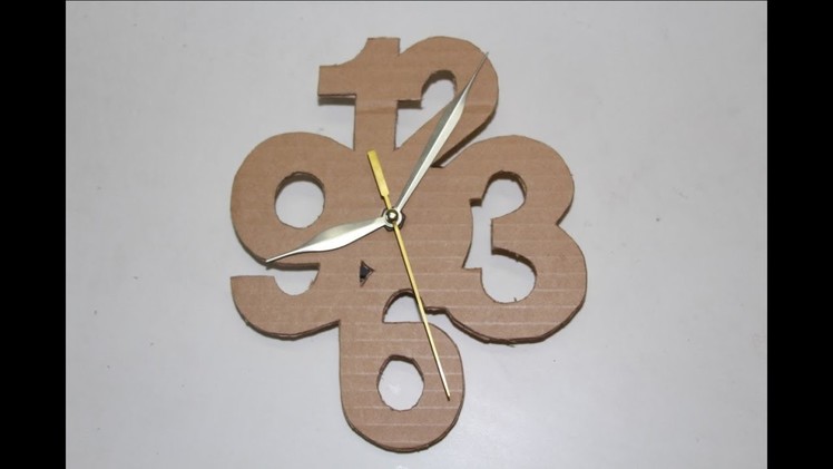 DIY wall clock Design with cardboard | Best out of waste | useful crafts for home