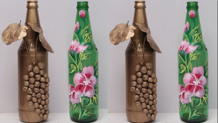 DIY Waste Glass Crafts - Reuse Ideas Of Wasrte Of Glass Bottle - Waste Glass Bottle Decoration