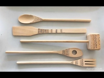 DIY Wood Burned Wooden Spoons