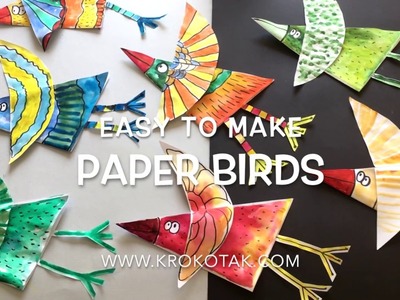 Easy to make paper birds
