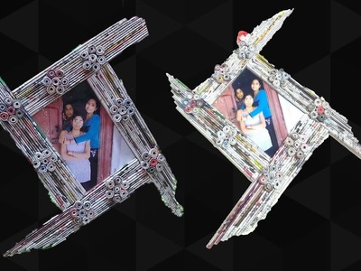 Fantastic photo frame using newspaper only. || Newspaper photo frame ||  DIY || Art With Neha 136