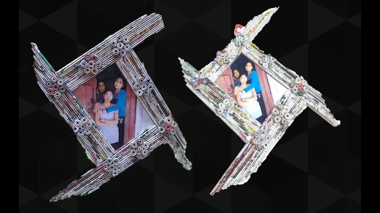 Fantastic photo frame using newspaper only. || Newspaper photo frame ||  DIY || Art With Neha 136