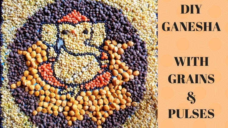 Ganesha Decoration ideas at Home | With Pulses & Grains | Easy DIY