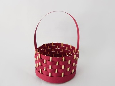 Gift basket DIY papercraft Korb
