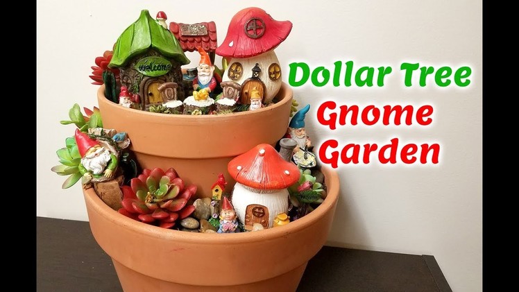 Gnome Garden Dollar Tree DIY How to