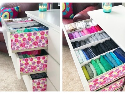 How I Organize & Embellish My Dresser. Konmari Drawer Organization & DIY Dividers