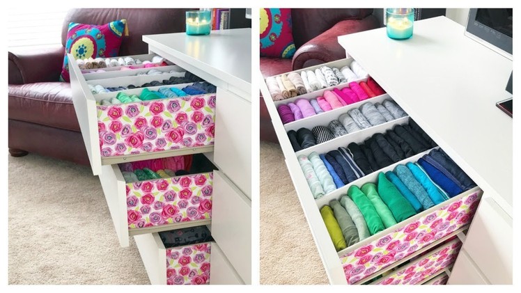 How I Organize & Embellish My Dresser. Konmari Drawer Organization & DIY Dividers