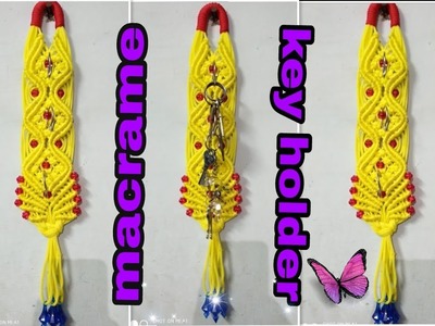 How to make macrame key holder unique and different design diy.