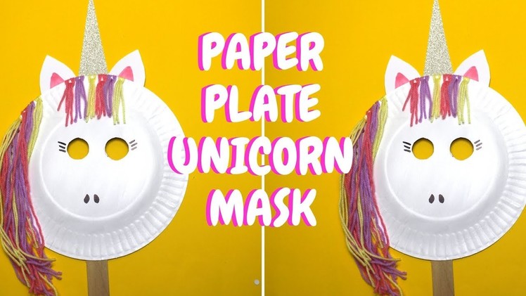 Paper Plate Unicorn Mask | Paper Plate Crafts
