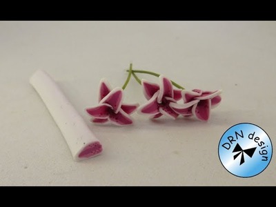 Polymer Clay Miniature - Lily Cane And Flower