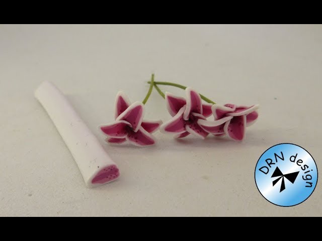 Polymer Clay Miniature - Lily Cane And Flower