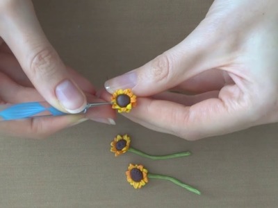 Polymer clay sunflowers tutorial by TrueNoirArt