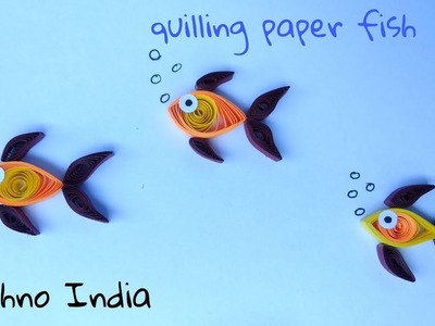 Quilling paper fish. 