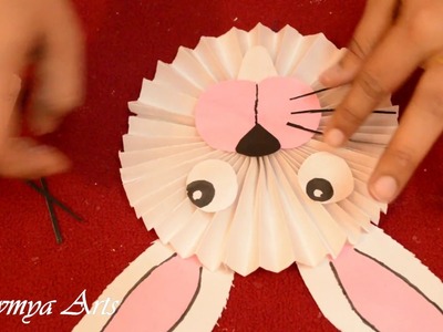 Rabbit craft for kids, making paper rabbit- easy method