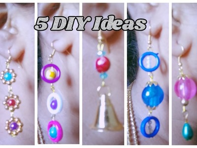 Simple beaded earrings | 5 DIY ideas | easy making