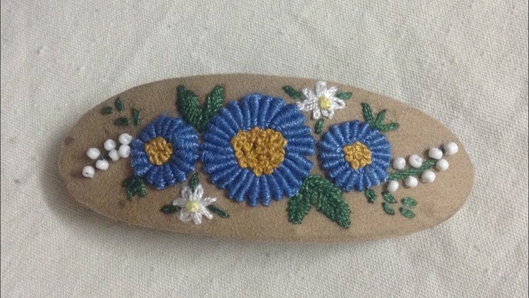21-HAND EMBROIDERY | HAIR CLIP | HAIR Pin | Brazilian Embroidery