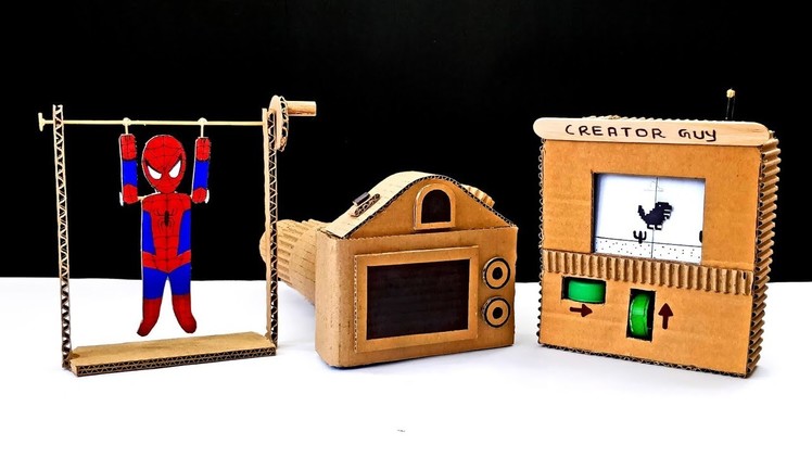 3 Amazing DIY Cardboard Projects or DIY Cardboard Toys