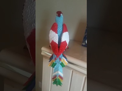 3D ORIGAMI SCARLET MACAW #2