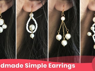 4 Easy Braided Earrings. Simple Handmade Earrings Ideas.