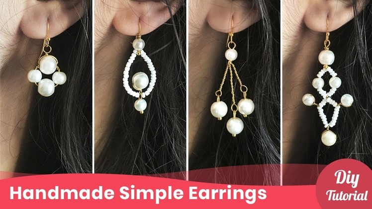 4 Easy Braided Earrings. Simple Handmade Earrings Ideas.