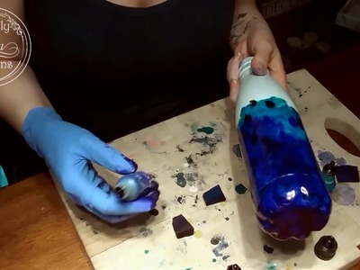 Alcohol Ink Dabbing Method Tutorial for Stainless Steel Tumblers