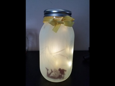 Cricut - Lighted fairy jar using vinyl and a mason jar tutorial video