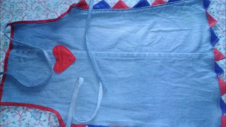 DIY Apron from old Jean in Hindi
