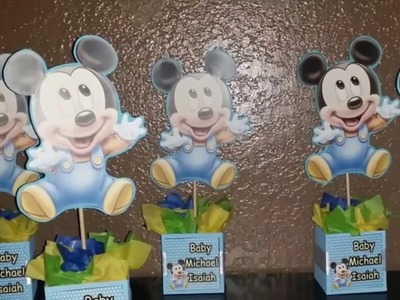 DIY Baby Mickey Inspired Centerpieces