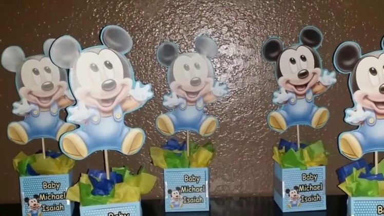 DIY Baby Mickey Inspired Centerpieces