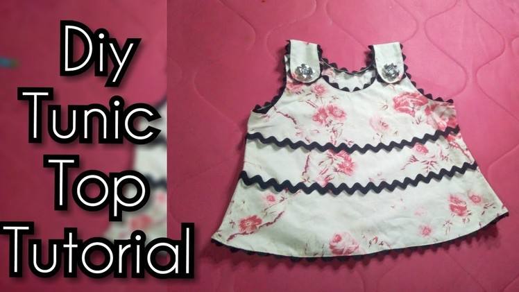 DIY Designer Tunic Top Cutting & Stitching | Latest Tunic Top for kids