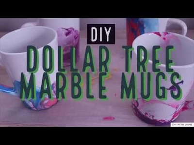 DIY Dollar Tree Marble Mugs | Cheap & Easy