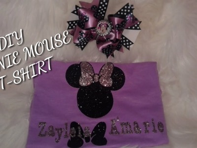 DIY How To Make A Minnie Mouse T-shirt Easy. With Cricut