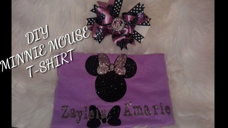 DIY How To Make A Minnie Mouse T-shirt Easy. With Cricut