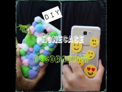 DIY Phone Cover Decoration | Phonecase Makeover | Pompom Phone Case | Emoji Phone Case