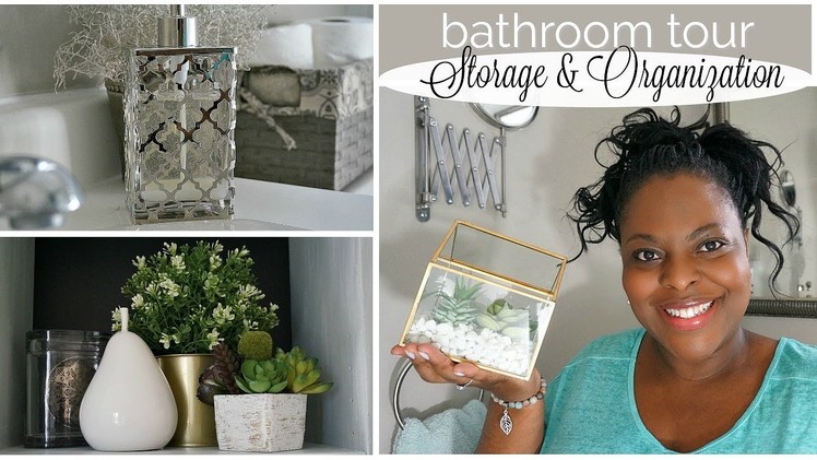 DIY | Small Bathroom Makeover Tour + Organization | Before and After!