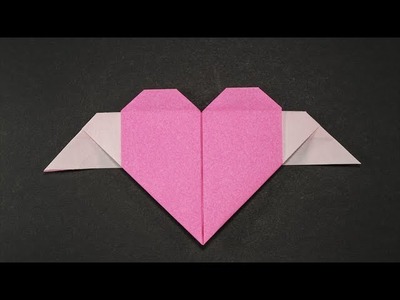 Easy Origami for kids Heart With Wings